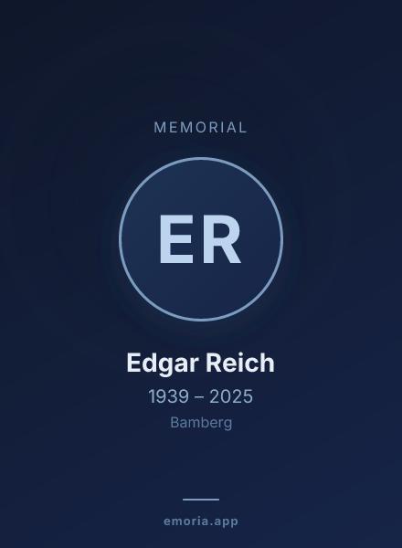 Memorial portrait of Edgar Reich