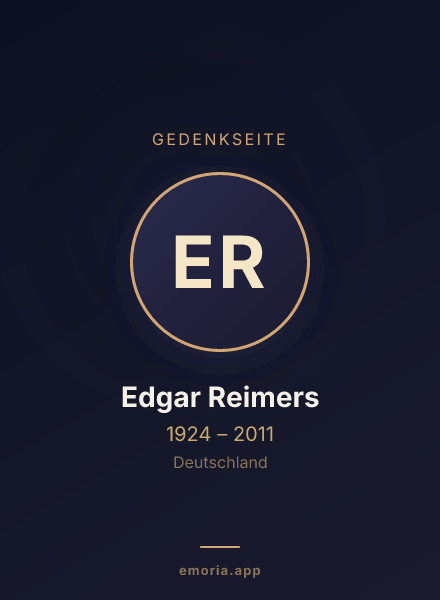 Gedenkportrait von Edgar Reimers