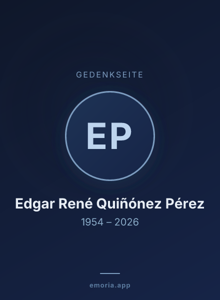 Gedenkportrait von Edgar René Quiñónez Pérez