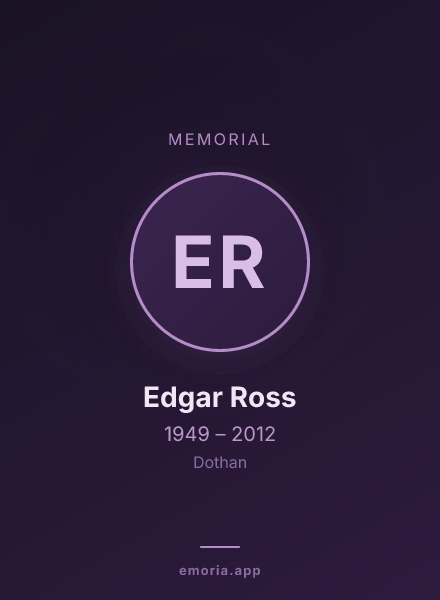 Memorial portrait of Edgar Ross