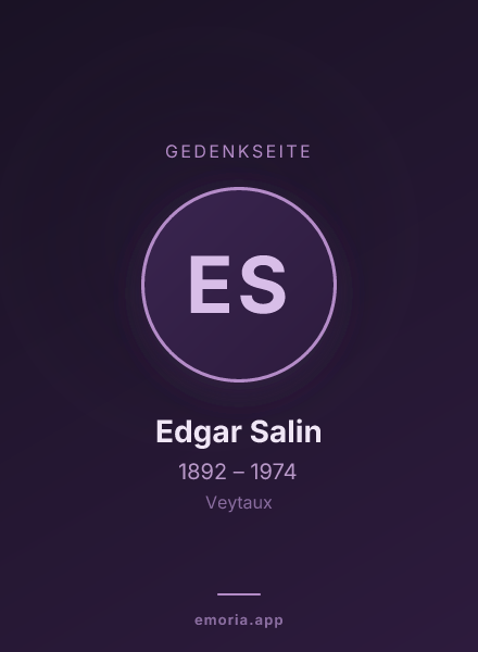 Gedenkportrait von Edgar Salin