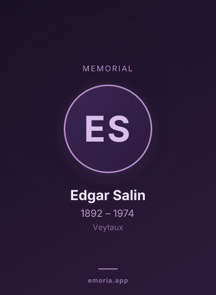 Memorial portrait of Edgar Salin