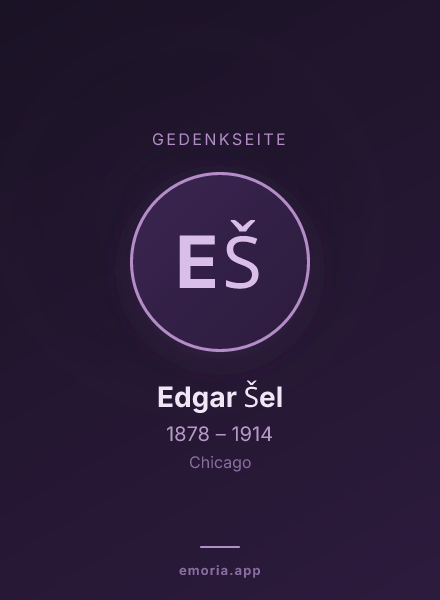Gedenkportrait von Edgar Šel
