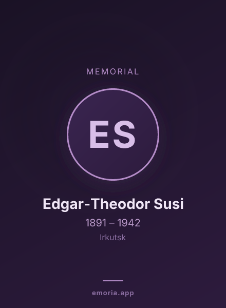 Memorial portrait of Edgar-Theodor Susi