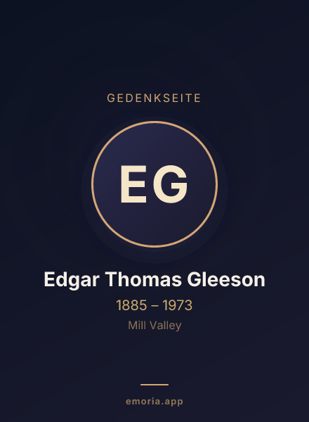 Gedenkportrait von Edgar Thomas Gleeson
