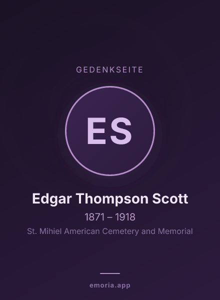 Gedenkportrait von Edgar Thompson Scott
