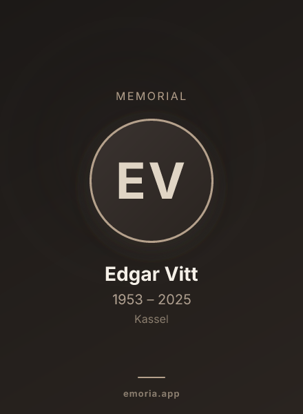 Memorial portrait of Edgar Vitt