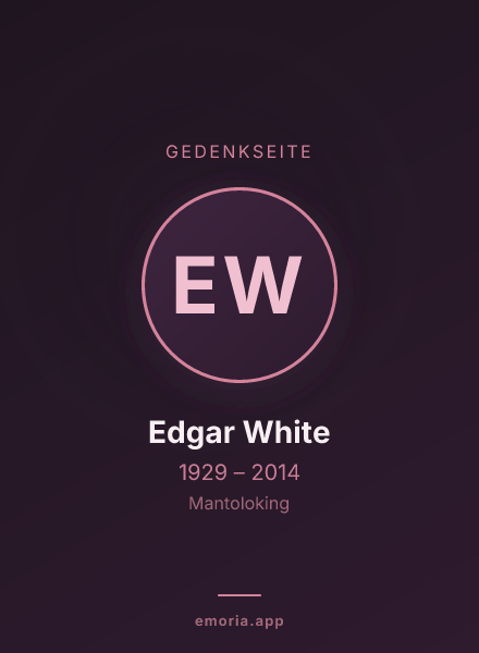 Gedenkportrait von Edgar White