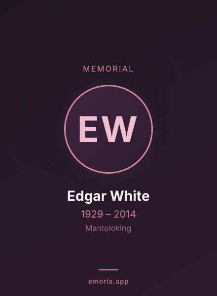 Memorial portrait of Edgar White