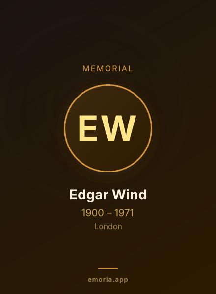 Memorial portrait of Edgar Wind