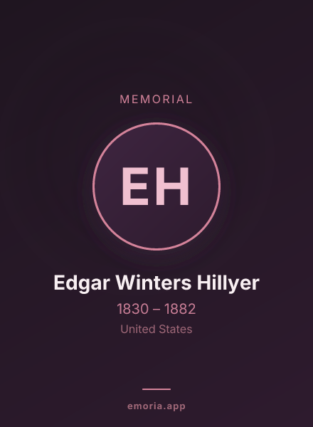 Memorial portrait of Edgar Winters Hillyer