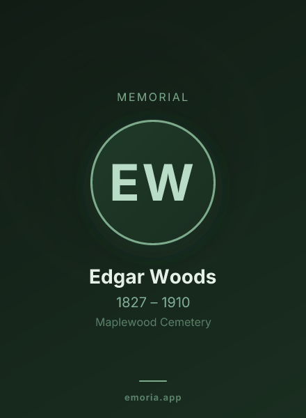 Memorial portrait of Edgar Woods