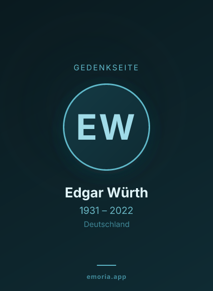 Gedenkportrait von Edgar Würth
