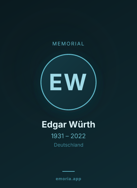 Memorial portrait of Edgar Würth