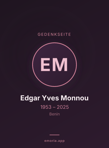 Gedenkportrait von Edgar Yves Monnou