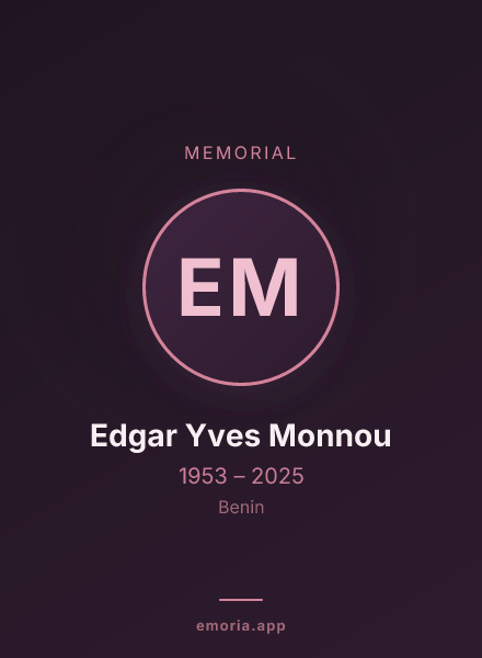 Memorial portrait of Edgar Yves Monnou