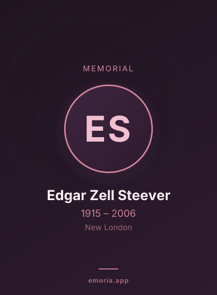 Memorial portrait of Edgar Zell Steever