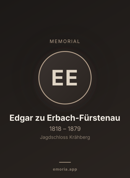 Memorial portrait of Edgar zu Erbach-Fürstenau