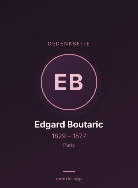 Gedenkportrait von Edgard Boutaric
