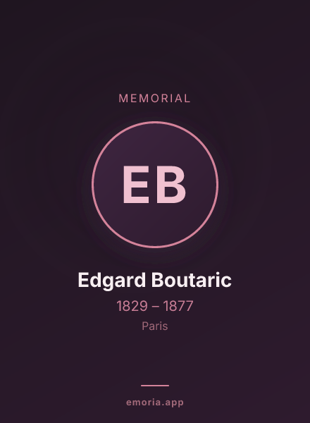 Memorial portrait of Edgard Boutaric