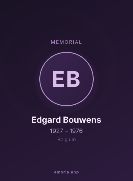 Memorial portrait of Edgard Bouwens