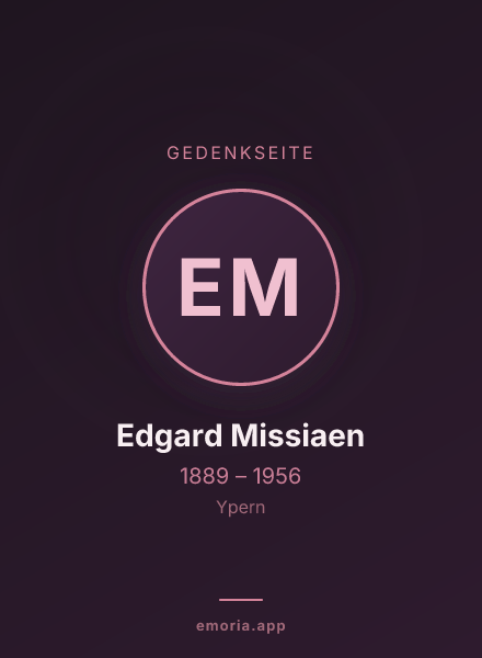 Gedenkportrait von Edgard Missiaen