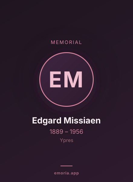 Memorial portrait of Edgard Missiaen