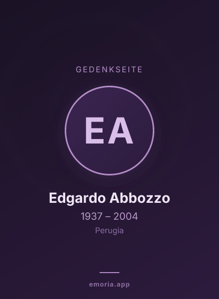 Gedenkportrait von Edgardo Abbozzo