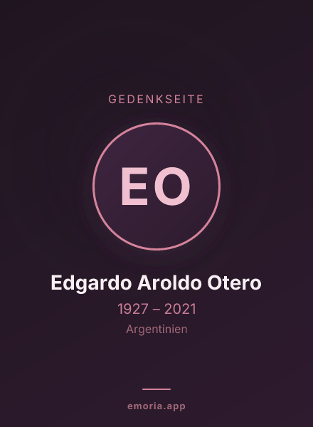 Gedenkportrait von Edgardo Aroldo Otero