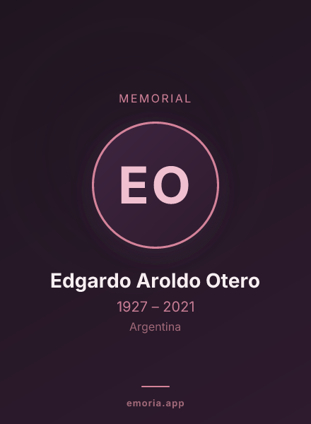 Memorial portrait of Edgardo Aroldo Otero