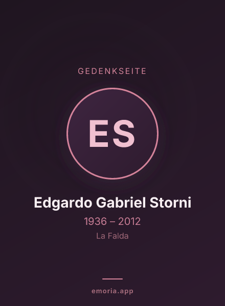 Gedenkportrait von Edgardo Gabriel Storni