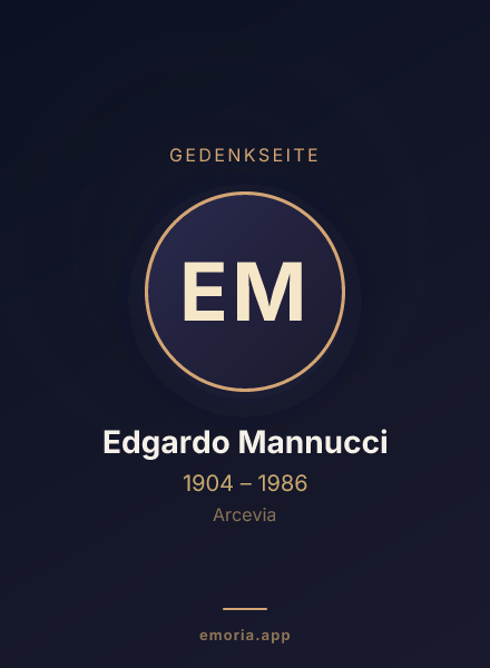 Gedenkportrait von Edgardo Mannucci