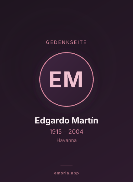 Gedenkportrait von Edgardo Martín