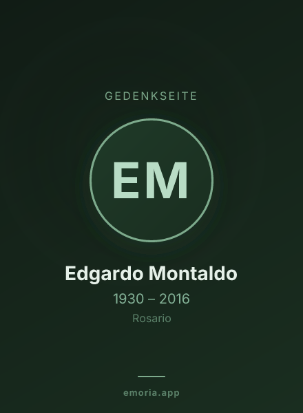 Gedenkportrait von Edgardo Montaldo