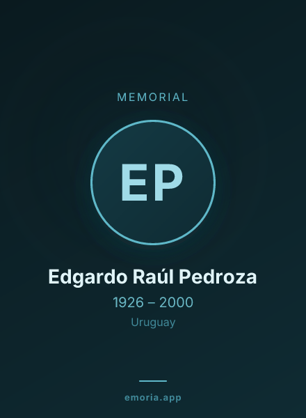 Memorial portrait of Edgardo Raúl Pedroza
