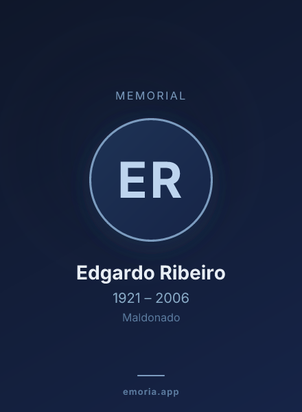 Memorial portrait of Edgardo Ribeiro