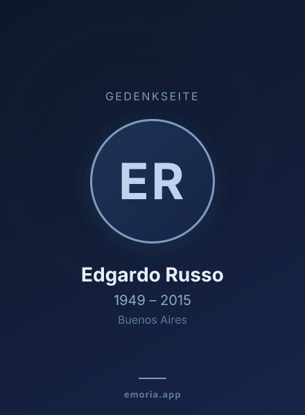 Gedenkportrait von Edgardo Russo