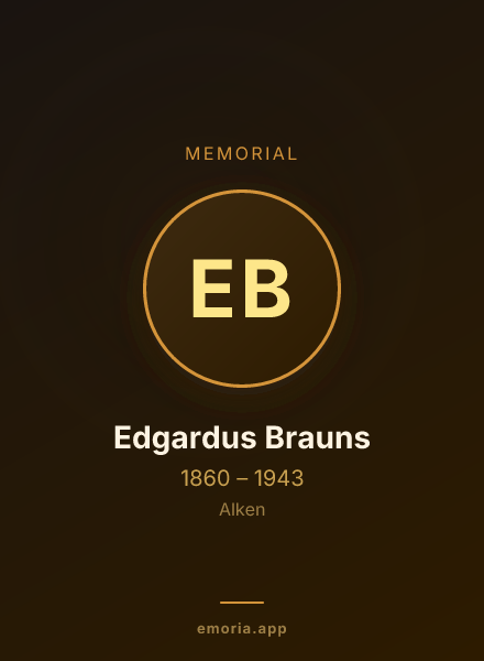Memorial portrait of Edgardus Brauns