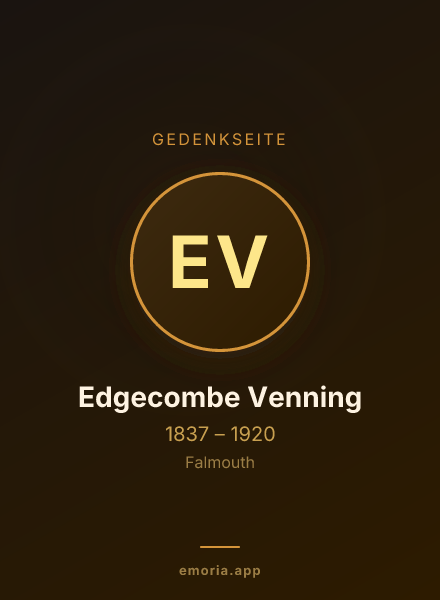 Gedenkportrait von Edgecombe Venning