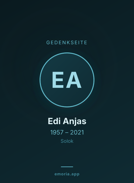 Gedenkportrait von Edi Anjas
