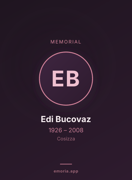 Memorial portrait of Edi Bucovaz