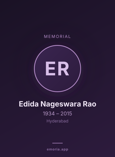 Memorial portrait of Edida Nageswara Rao