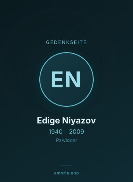 Gedenkportrait von Edige Niyazov