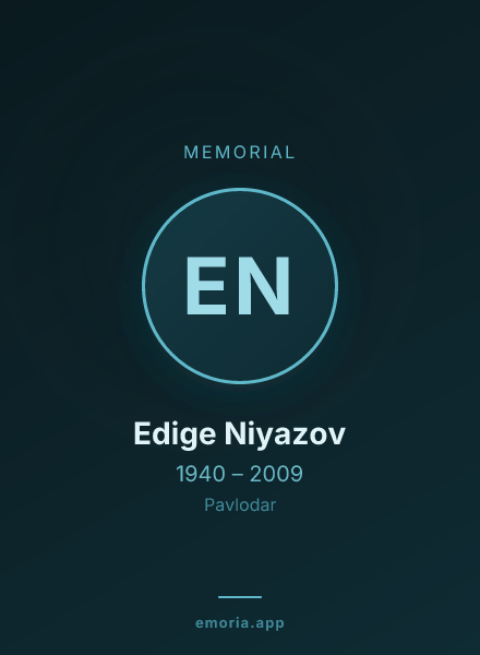 Memorial portrait of Edige Niyazov