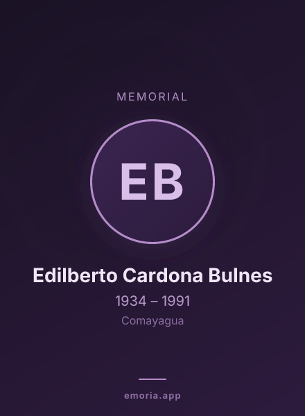 Memorial portrait of Edilberto Cardona Bulnes