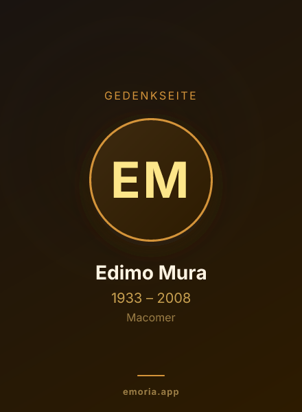 Gedenkportrait von Edimo Mura