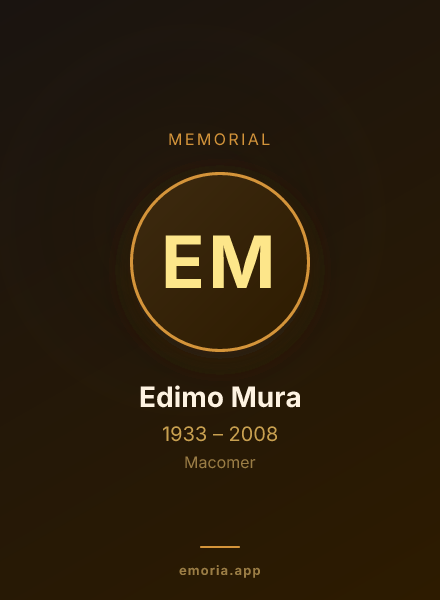 Memorial portrait of Edimo Mura
