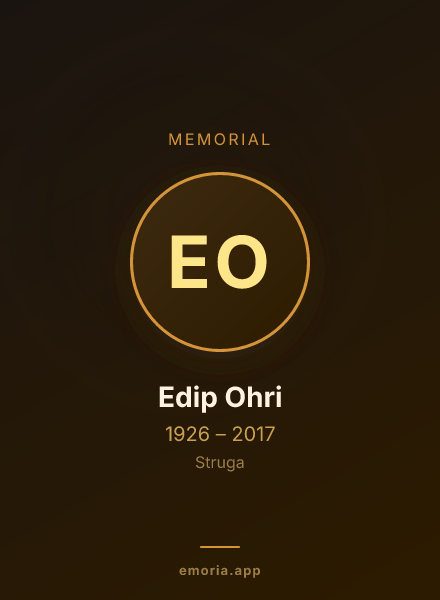 Memorial portrait of Edip Ohri