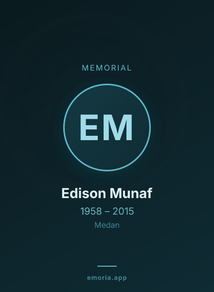 Memorial portrait of Edison Munaf