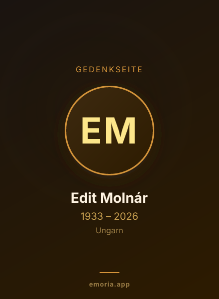 Gedenkportrait von Edit Molnár